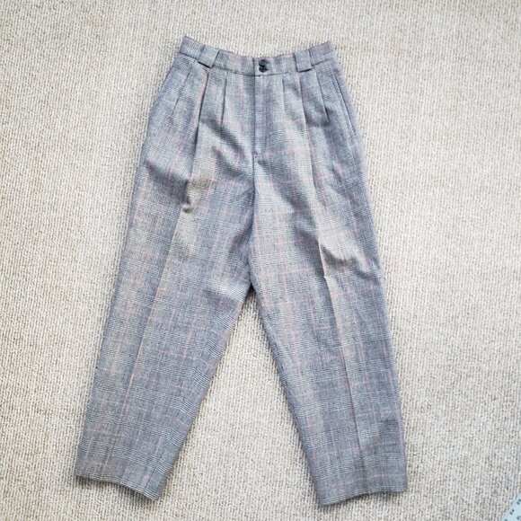 Collectible Gold Pants - Vintage Wool Pleated Pants Small